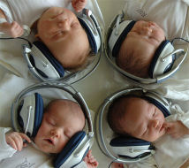 Babies with Headphones